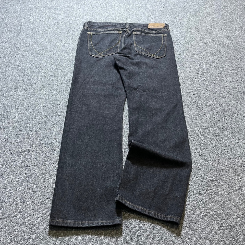 Vintage Nautica Jeans Co Straight Leg 36x30 Black Denim Pants Y2K Baggy Skater